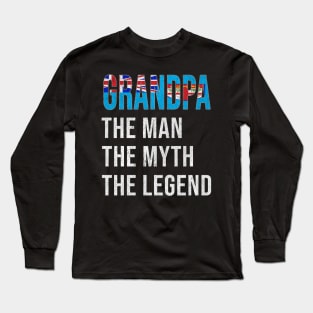 Grand Father Fijian Grandpa The Man The Myth The Legend - Gift for Fijian Dad With Roots From  Fiji Long Sleeve T-Shirt